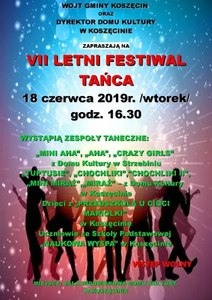 VII Letni Festiwal Tańca - zapraszamy!
